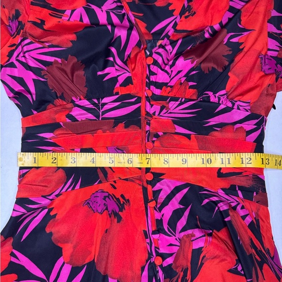 Floral Red and Pink Women's Top - Picture 16 of 16